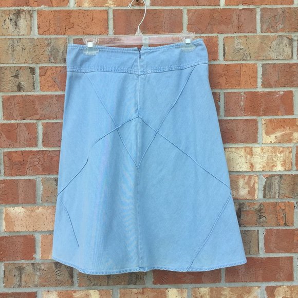 Jones New York Sport Size 6 Petite Blue Jean Skirt - Picture 4 of 7